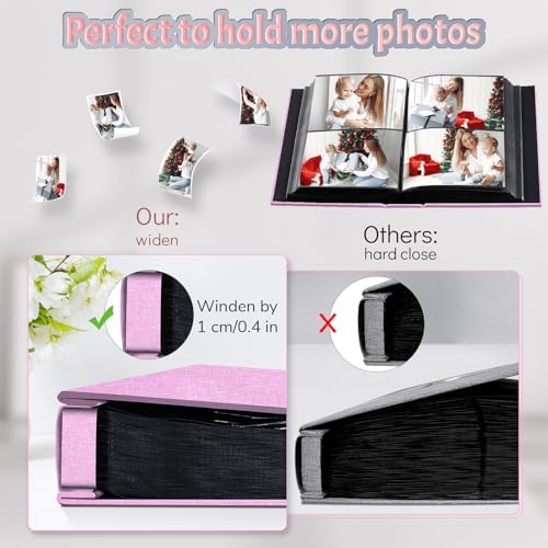 Popotop 4x6 Photo Album 200 Pictures, Linen Hardcover, Reinforced Spine - Image 4