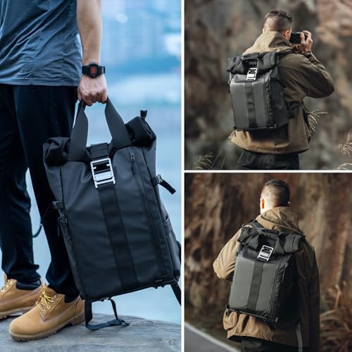 Besnfoto Camera Backpack Waterproof Camera Bag Satchel for Photographer DSLR SLR Mirrorless with Laptop Compartment and Rain Cover - Image 5