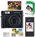 FUJIFILM INSTAX Wide 400 Instant Camera | Jet Black Bundled with INSTAX Wide Instant Film | 20 Exposures + Wide Album & Colored Frames + Cleaning Cloth (4 Items) by FUJIFILM