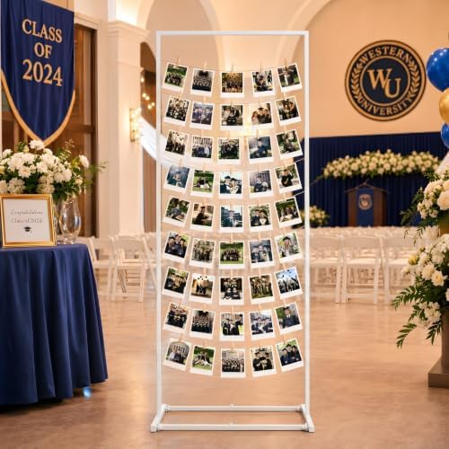 Photo Display Board with Clips & Rope for Graduation, Weddings - Image 5