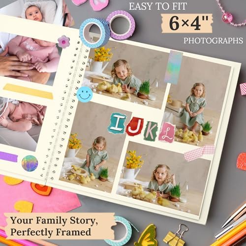 Scrapbook Photo Album 12"x12" 50 Sheets 100 Pages Hardcover Kraft Paper - Image 3