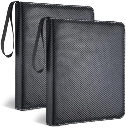 Feifeiya 2 Pack Acid Free Film Protector Storage Box 3 Ring Film Negative Sleeves Binder Preservers Portfolio Folder for Artwork Leather Storage Zipper Binder Box for 120 and 135 35 mm Negative by Feifeiya