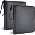 Feifeiya 2 Pack Acid Free Film Protector Storage Box 3 Ring Film Negative Sleeves Binder Preservers Portfolio Folder for Artwork Leather Storage Zipper Binder Box for 120 and 135 35 mm Negative by Feifeiya