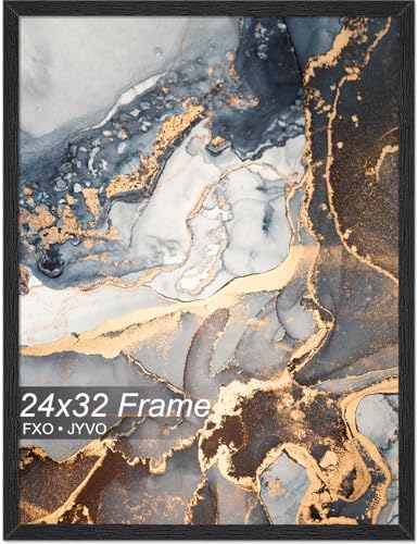 Fxojyvo 24x32 Picture Frame Black Engineered Wood Wall Hanging by Fxojyvo