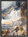Fxojyvo 24x32 Picture Frame Black Engineered Wood Wall Hanging by Fxojyvo