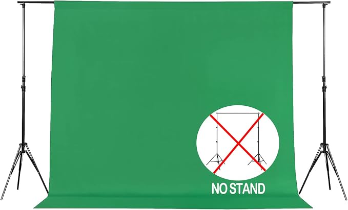 Joccun 6X9FT Green Backdrop Background for Photography,Polyester Backdrop Curtain Background Screen for Photography,Photoshoot,Video Recording,Studio(6X9ft,Green) - Image 2