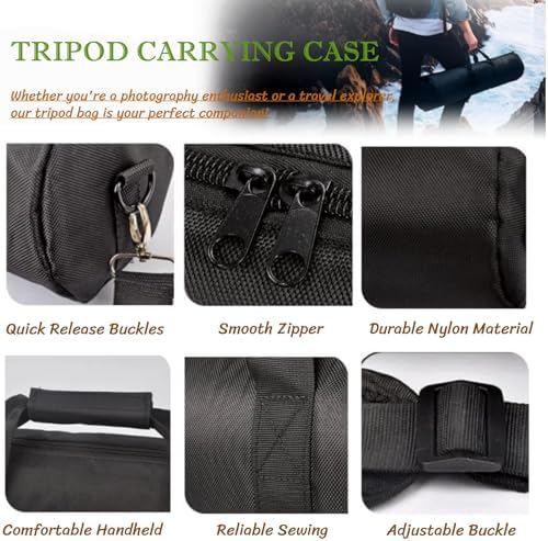 BLIRITEL 31.5 inch Tripod Carrying Case, Heavy Duty Padded Tripod Bag with Shoulder Strap for Light Stand,Monopods,Umbrellas,Softbox,Boom Stands and Photography Accessories (31.5 x 5.12 Inch) - Image 4