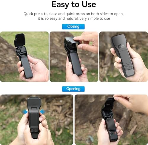 AMAZEAR Gimbal Screen Protective Cover for DJI OSMO Pocket 4/3/Xtra Muse, Pocket4 Accessories Portable Lens Cap Hard Case with Soft Lining for Carry/Protection/Storage, Quick Open/Close, Pink - Image 5