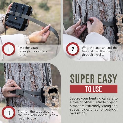 The...Cam Quick Camera Holder EasyStrap-3, Premium 3 Pack Trail Camera Straps,Game Camera Strap,Tree Belts,Durable Nylon Fiber,Hunting Gifts for Men, Hunting Utility Strap for Hanging Trail Cameras - Image 5