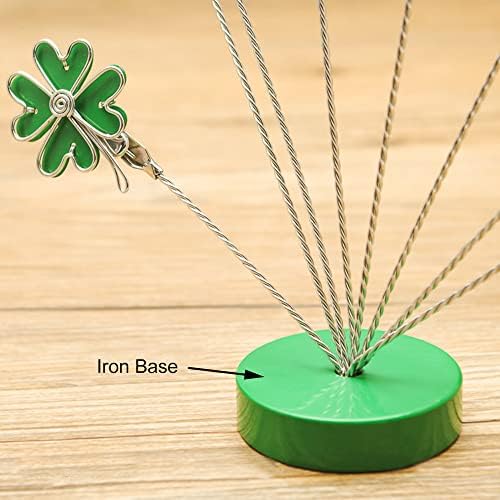8-Branch Family Tree Picture Frame Holder, Card Photo Clips Holder Desk Stand for Memo Paper Note Photo Christmas Wedding Card Display (Green Clover) - Image 7