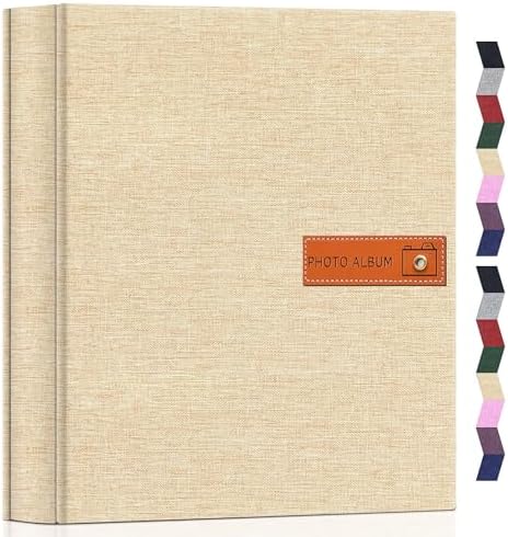 Popotop 4x6 Photo Album 1000 Pictures, Linen Hardcover, Reinforced Spine by Popotop