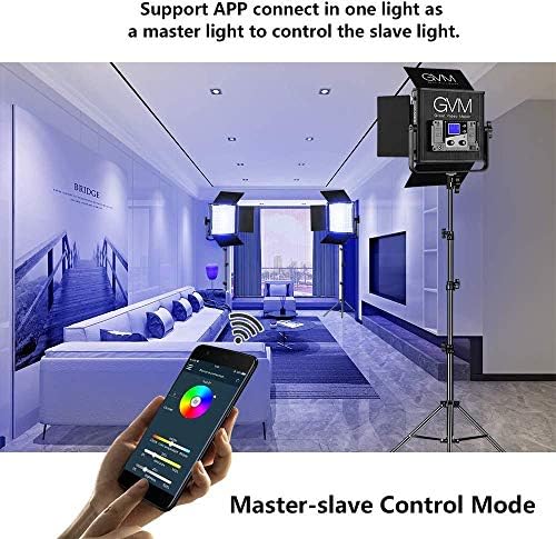 GVM RGB Video Lights with APP Control, 50W Full Color Studio Video Lighting Kit, Led Video Lights for YouTube Photography Lighting, 3 Packs Led Light Panel, Aluminum Alloy Shell, 3200K-5600K - Image 2