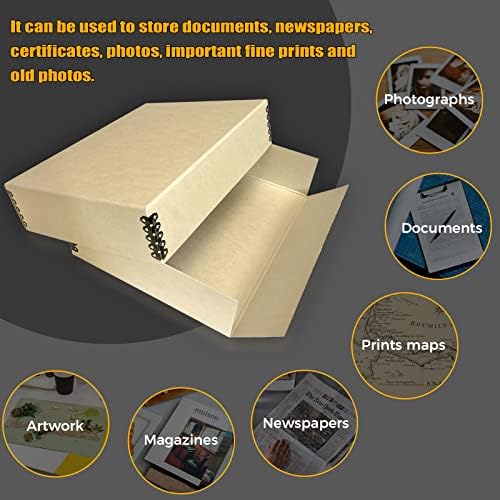 Golden State Art, Archival Storage Box, Tan-9x12x3 Inch, Pack of 2 - Image 6