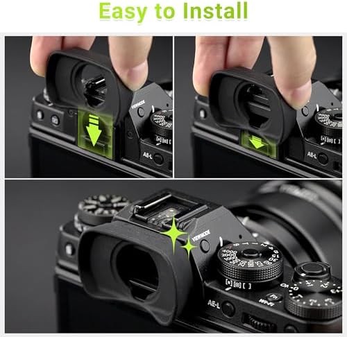JJC Soft Eyecup Eye Cup Eyepiece for Fuji X-T5 X-T4 X-T3 X-T2 X-H2 X-H2S - Image 6