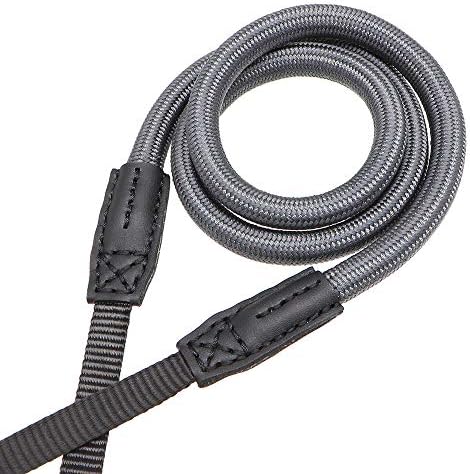 Quick Release Camera Neck Strap Shoulder Strap Belt for Mirrorless Digital Cameras Climbing Rope with Quick Release QD Loops Connector with O-Ring Adjustable Length 30-53inch Gray - Image 5