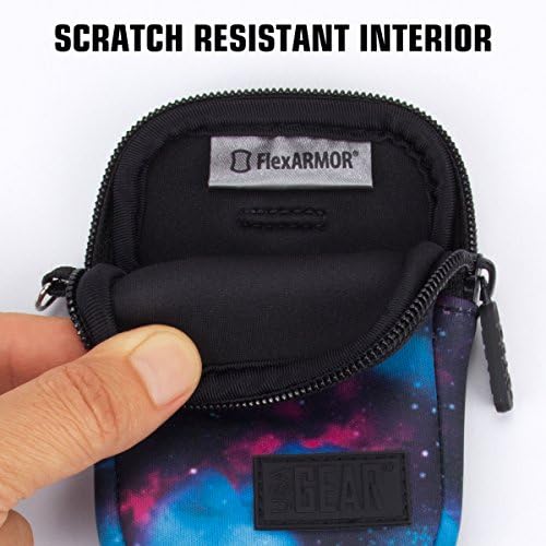 USA Gear Digital Camera Case, Small Camera Pouch Fits Nikon Coolpix AW100, A900, S7000, S6900, S8200, A10, S4300, W300, Compact Neoprene Sleeve, Belt Loop, Wrist Strap, SD Card Pocket (Galaxy) - Image 3
