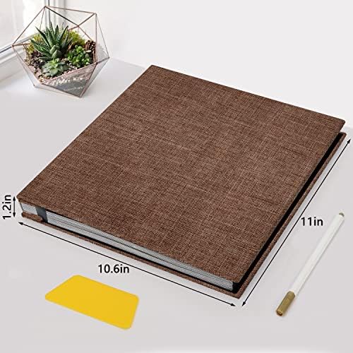 Zesthouse Photo Album Self Adhesive Pages, 60 Pages Magnetic Scrapbook Albums with Sticky Page, Photos Album Holds 8x10 & 5X7 & 4x6 & 6x8 & 3x5, Large Picture Book Ideal Gift for Family Wedding Baby - Image 2
