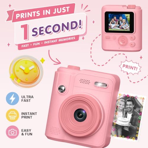 Gofunly Kids Camera Instant Print: Birthday Gifts for Age 4-10 Girls Boys - Image 3