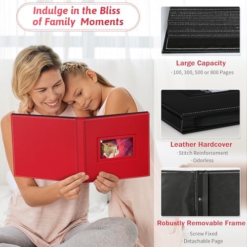 Popotop 4x6 Photo Album Holds 800 Pictures, Vegan Leather Hardcover - Image 4