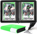 D DACCKIT Comic Binder，Comic Book Album with Sleeves Fits Regular Comics and Comic Bagged and Boarded - Comic Storage Binder Holds 24 Comic Books（Model A，Brilliant Green） by DDACCKIT