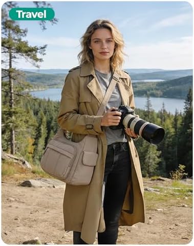 BAGSMART 2 in 1 Puffy Camera Bag for Photographer Everyday Shoulder Bag - Image 2