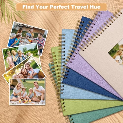 Scrapbook Photo Album Linen Cover, 8 x 8 Inch Hardcover Kraft White Pages Memory Book, for Travel Wedding Guest Book Christmas Baby Shower (40 Sheets/ 80 Pages,Beige) - Image 7