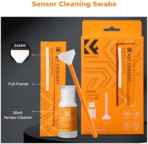 K&F CONCEPT 24mm Full Frame Sensor Cleaning Kit, with 20ML Sensor Cleaner - Image 2
