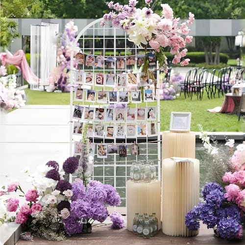 Aseem Metal Grid Wall Panels Display Stand White Movable 2x5.2FT, 1PCS - Image 5