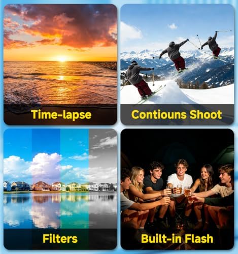 Digital Camera 4K, 44MP Autofocus Compact Digital Camera, 64GB, 2 Batteries - Image 6