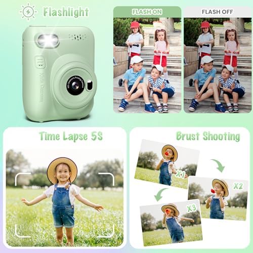 Kids Camera Instant Print, 3.0" HD 32MP 1080P Toddler Digital Camera - Image 4