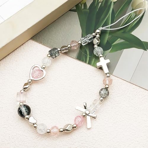 Beaded Camera Wrist Strap Cute Digital Camera Charm Lanyard Phone Chain Keychain Beaded Phone Lanyard Bag Charm - Image 5