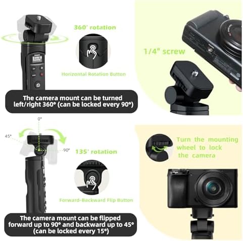for Sony Vlogging Hand Grip Tripod, OLED Rechargeable Wireless - Image 4
