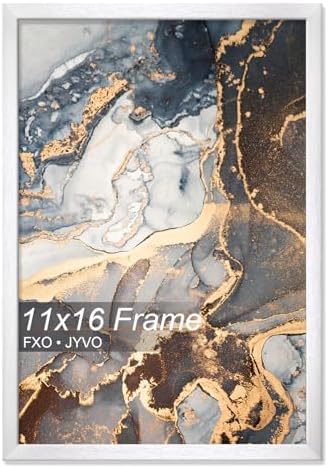 Fxojyvo 11x16 Picture Frame White Engineered Wood Wall Hanging by Fxojyvo