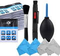 Camera Lens Cleaning Kit - Air Blower, Cleaning Brush, 2in1 Lens Cleaning Pen, 50 Individually Wrapped Wet Tissues and 4 Microfiber Cloths by CamKix