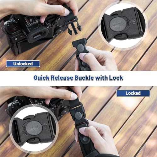 Upgraded Quick Release Soft Neoprene Camera Hand Wrist Grip Strap with Sliding Lock for Canon EOS R5 R6 Mark III II V R1 R RP R3 ZR Z5II Z6III Z6II Z50II Z9 P1100 A1 II A9III XM5 XT50 GFX100RF S1R II - Image 3
