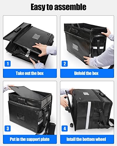 DEEGO 3 Layer Rolling File Box, Fireproof Document Box with Wheels - Image 6