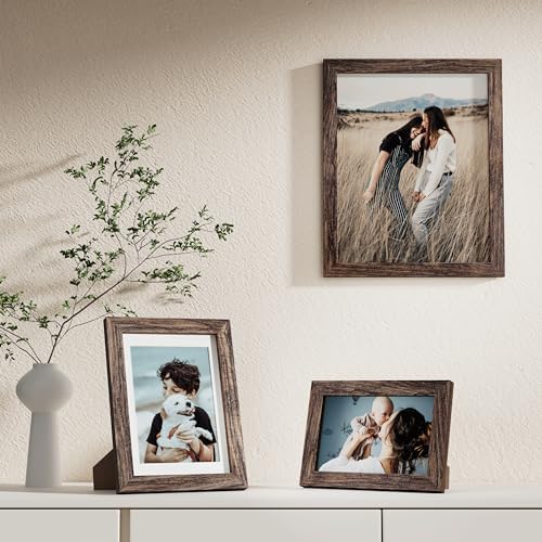 Vittanly 10 Pack Picture Frames Collage Wall Decor, Brown - Image 4