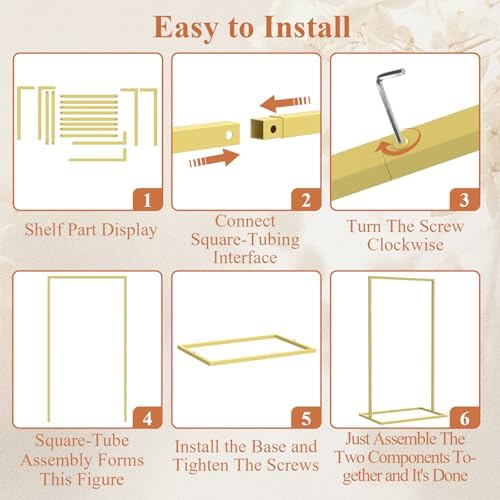 Wedding Sign Holder for Welcome Signs and Seating Charts,Gold - Image 6