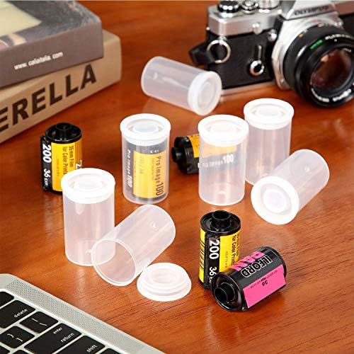 AKIRO Film Canisters with Caps 35 mm Empty Camera Reel Storage Containers Case Plastic Storage 15 Pack Transparent - Image 4