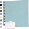 Scrapbook Photo Album 8x8 Inches 40 Pages Linen Cover LightBlue by Bonyomor