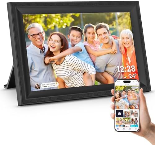 Smart Black Digital Picture Frame WiFi Send Photos from Your Phone by Unknown