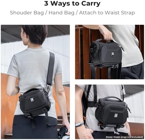 K&F CONCEPT Camera Shoulder Bag, Hardshell Camera Case with Tripod Holder - Image 5