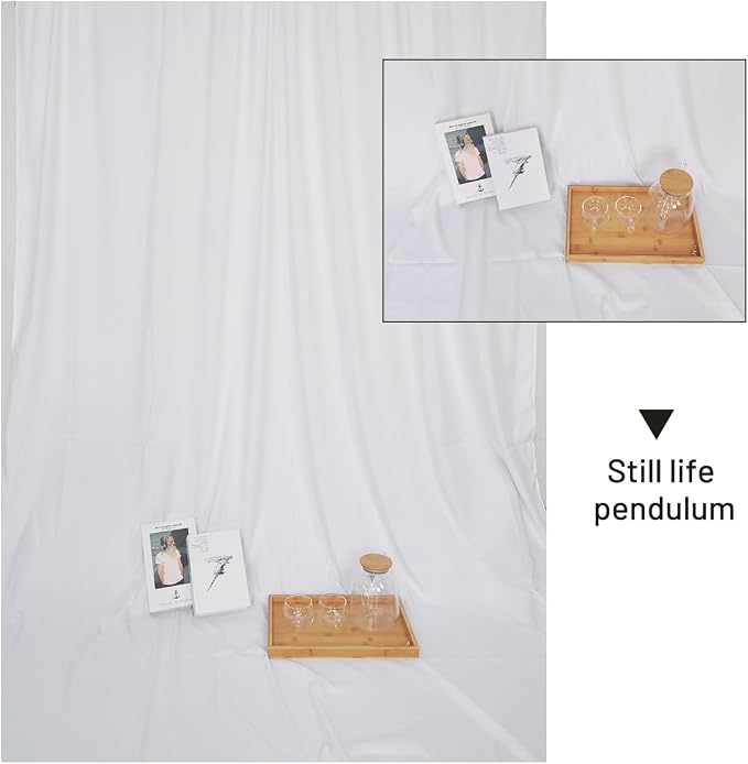 White Backdrop Background 5 X 6.5FT Large Photography Backdrop Photo Background Screen for Photography Photo Booth Backdrops for Photoshoot Background Screen Parties Curtain - Image 3
