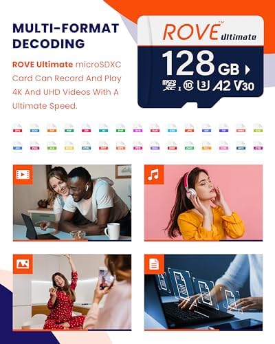 ROVE Ultimate Micro SD Card microSDXC 128GB Memory Card with USB 3.2 Type C Card Reader 170MB/s C10, U3, V30, 4K, A2 for Dash Cam, Android Smart Phones, Tablets, Games (Pack of 2) - Image 6