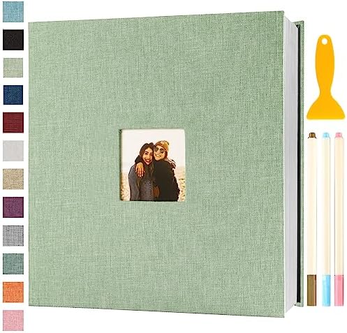 Photo Album Self Adhesive Pages Scrapbook 13.2x12.8 GrassGreen 120 Pages by Semfalbuums