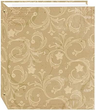 Magnetic Self-Stick 3-Ring Photo Album 100 Pages (50 Sheets), Jasmine Design by PioneerPhotoAlbums