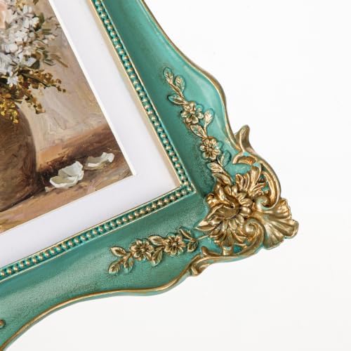 Vintage Picture Frame 5x7, Antique Ornate Unique Photo Frame Décor, Teal - Image 5