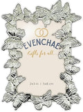 2x3 Mini Picture Frame: Silver Fluttering Butterflies by Evenchae