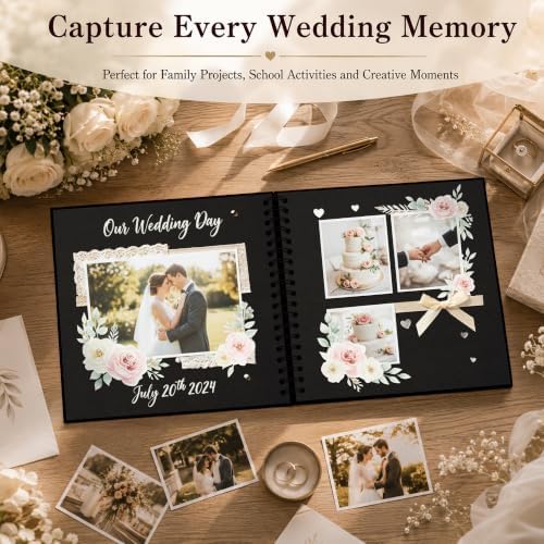 10x10 Inch DIY Scrapbook Album 40 Pages (20 Sheets), Hardcover Kraft Paper - Image 6
