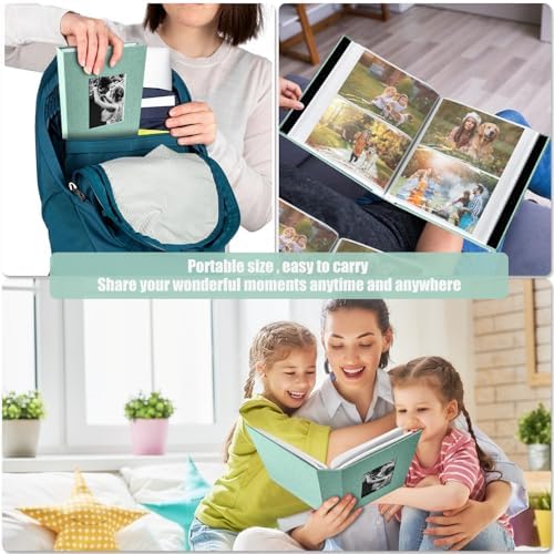200-Pockets Photo Album 4x6 - Slip-In Picture Album with Linen Cover & Display Window, Vertical Photo Book for Wedding, Family, Baby, Anniversary & Vacation Memories (Holds 200 Photos) - Image 6